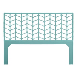 Ivy Headboard King, Turquoise For Sale