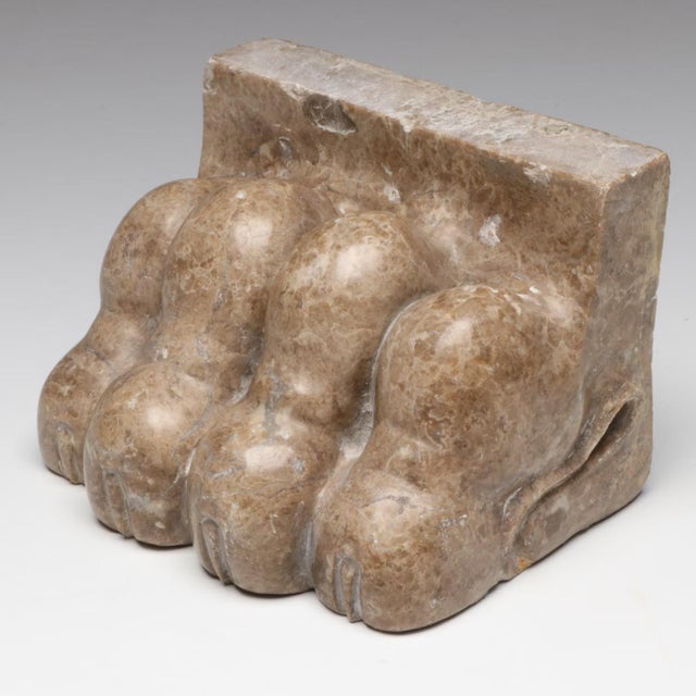 Grand Tour Antique 19th Century Italian Grand Tour Carved Marble Lion Paw For Sale - Image 3 of 9