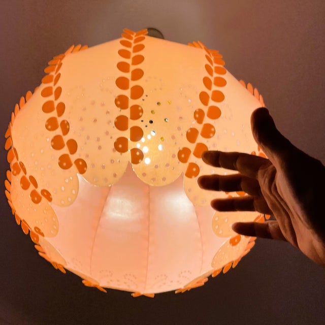1970s Large Danish Modern Coral Acrylic Modular Hanging Light, Ukraine, 1970s For Sale - Image 5 of 18