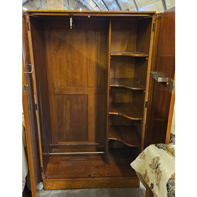 Art Deco Tallboy Gentleman's Wardrobe, 1930s For Sale - Image 9 of 10