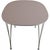 Piet Hein grey / rosa Superellipse dining table with a 135x90 cm laminated tabletop with a steel edge and legs of chrome...