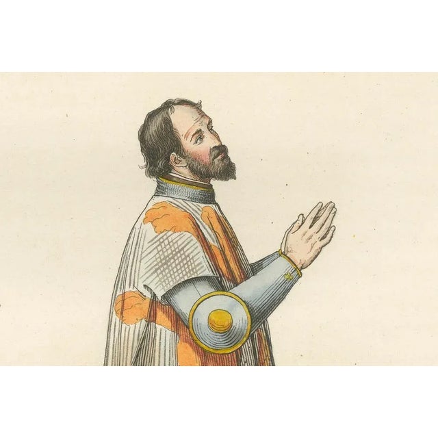 Mid 19th Century Heraldic Costumes, 1845, Paper, Set of 2 For Sale - Image 5 of 10