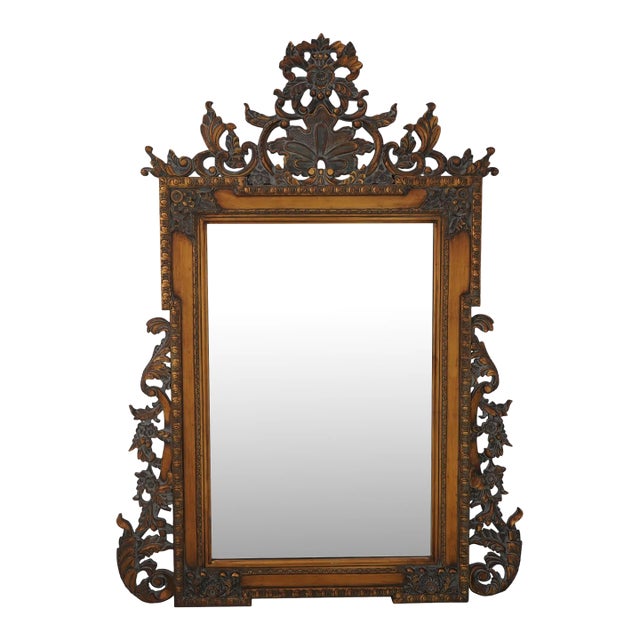 Howard Elliot Collection Baroque Ornate Hanging Wall Mirror For Sale