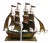 Mid Century Brass Nautical Maritime Sailboat Clipper Ship Library Bookends For Sale