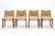 Italian Wooden Dining Chairs with Canvas Upholstery, 1970s, Set of 4 For Sale - Image 3 of 10