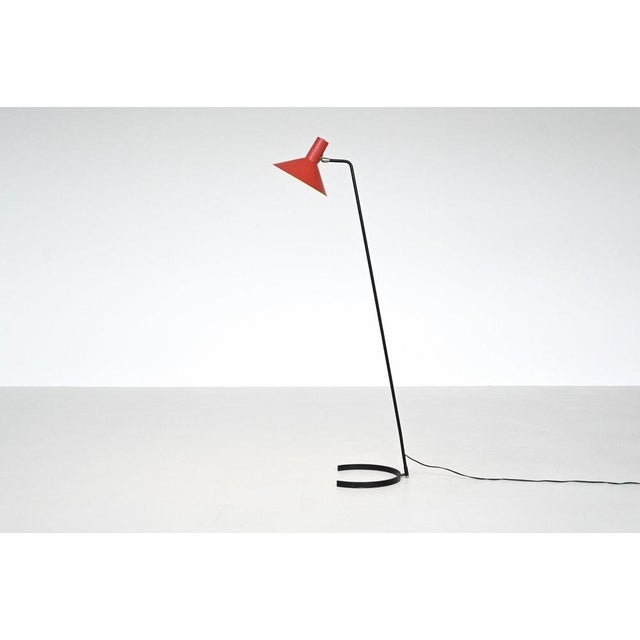 Model 8025 Floor Lamp by J.J.M. Hoogervorst for Anvia, the Netherlands, 1957 For Sale - Image 12 of 16