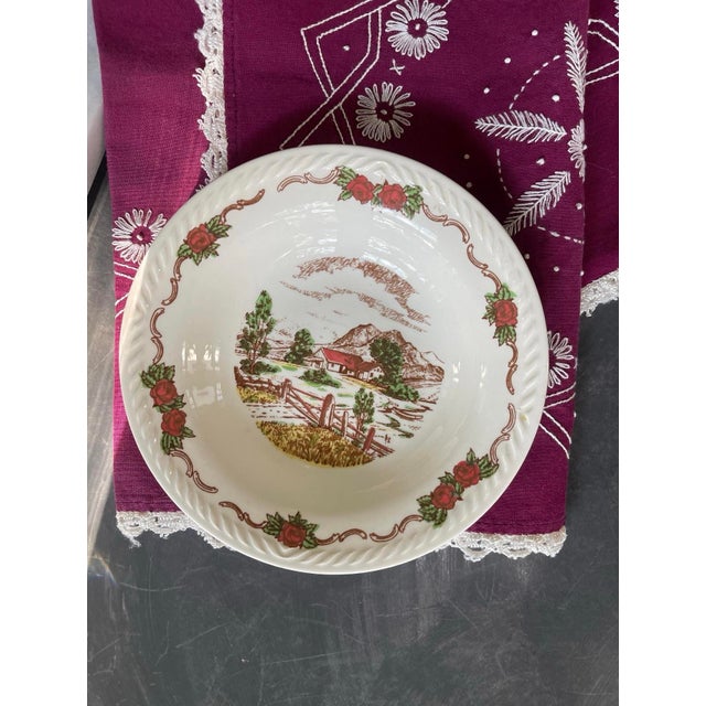 1940s Norwegian Figgjo Flint 6.75” Bowls - Set of Seven (7) For Sale - Image 9 of 10