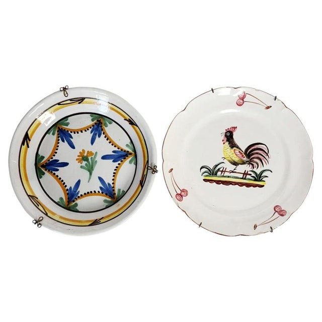 Antique French Ceramic Plates, 1800s, Set of 2 For Sale - Image 17 of 17