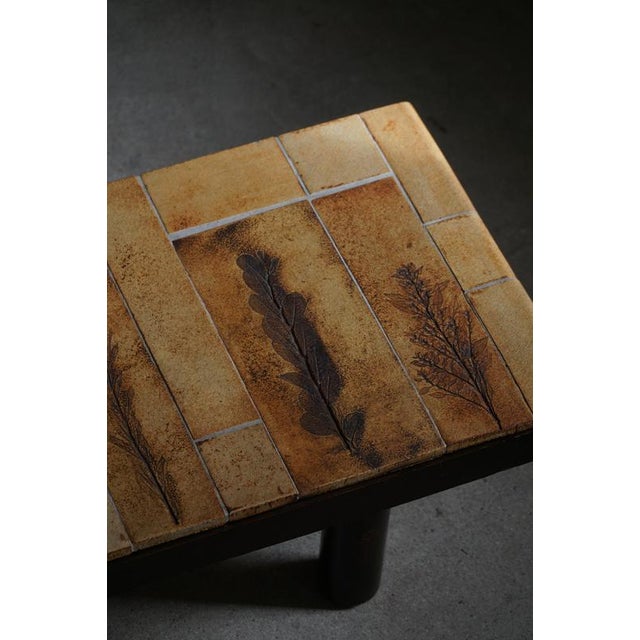 Mid-Century French Ceramic Tile Coffee Table attributed to Roger Capron, Vallauris, 1960s For Sale - Image 6 of 18