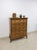 Dixie MCM Tallboy Dresser Woven Drawer Fronts Brass Pulls Vintage Furniture For Sale - Image 11 of 11