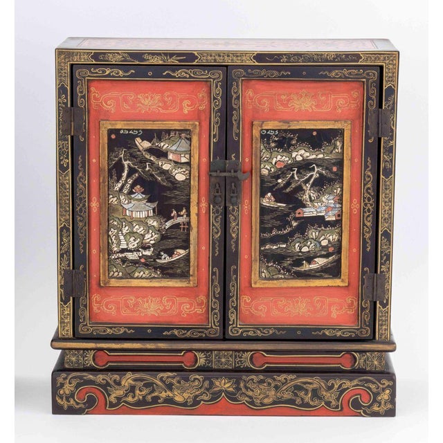 Chinese Chinese Lacquer Temple Cabinets, Pair For Sale - Image 3 of 15