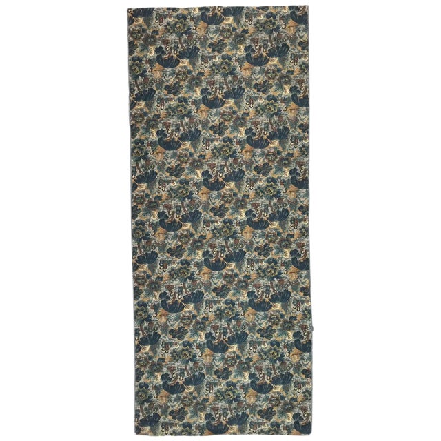 French Chinoiserie Woven Jacquard Tapestry For Sale