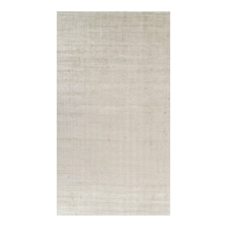 Rug & Kilim’s Oversized Contemporary Textural Solid Rug in Light Beige Tones - 10x18 For Sale