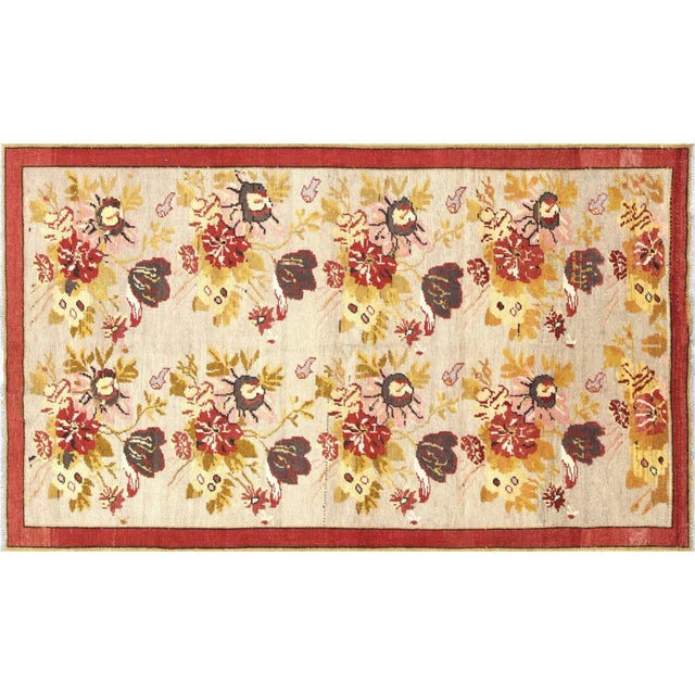 1960s Turkish Oushak Rug For Sale In Los Angeles - Image 6 of 6