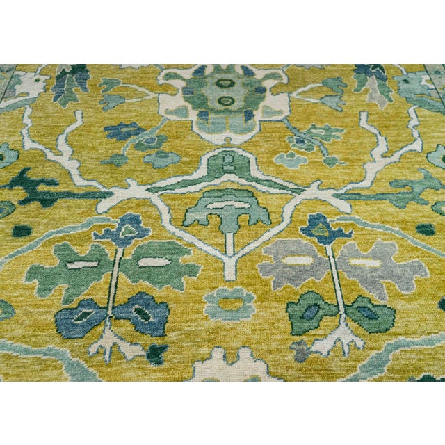 Turkish Oushak Rug 10'3" x 15'1" #20412 For Sale - Image 4 of 8