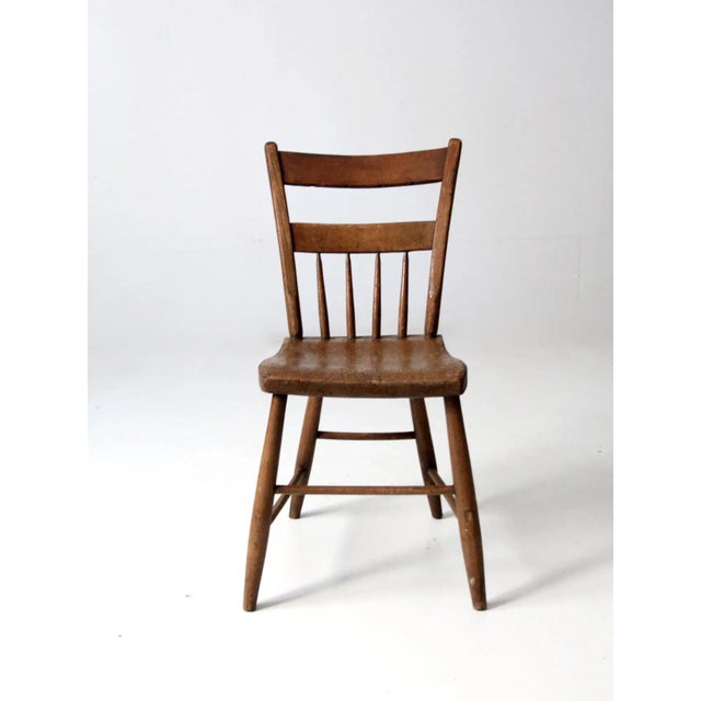 Antique Plank Seat Chair For Sale - Image 11 of 12