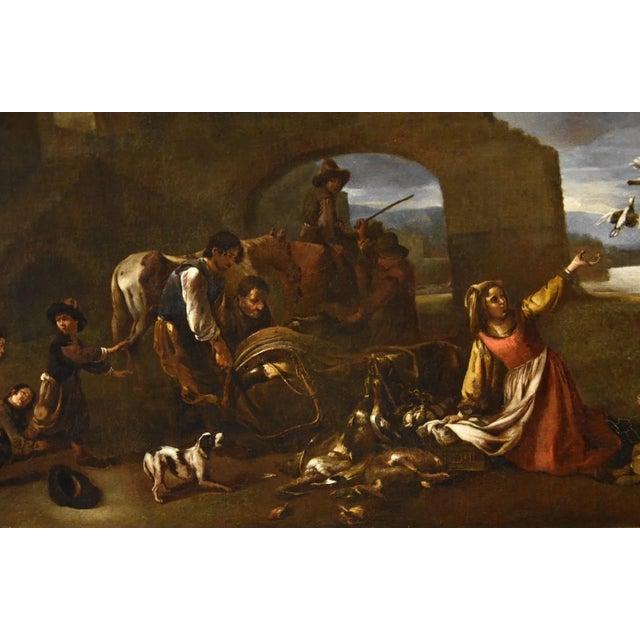 After Jan Miel, Landscape, 1650, Oil on Canvas For Sale - Image 7 of 14