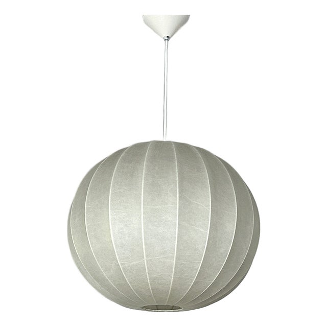 Large Vintage Cocoon Pendant Light from Goldkant Leuchten, 1960s For Sale