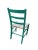 Antique Green Painted Rattan Chair Distressed Rustic Shabby Chic For Sale - Image 9 of 11