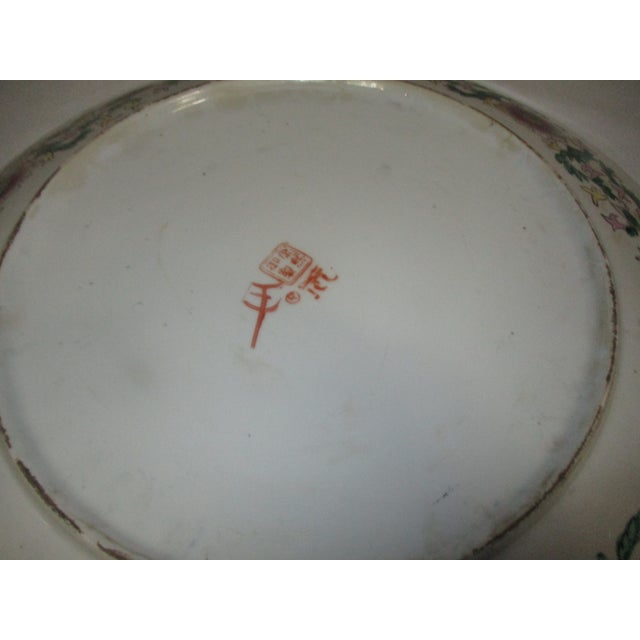 Antique Porcelain Chinese Rose Mandarin Charger For Sale - Image 13 of 14