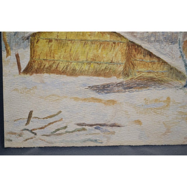 French School, 20th Century "Bois De Montceau" Watercolor Signed G. Bonnot and Dated 1936 For Sale - Image 6 of 8
