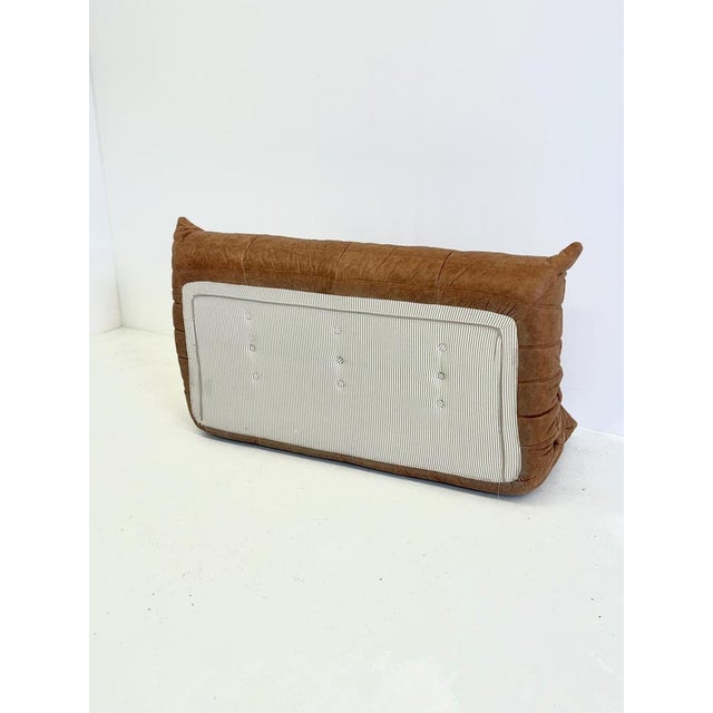 Togo 3-Seater Sofa in Cognac Leather by Michel Ducaroy for Ligne Roset For Sale - Image 6 of 10