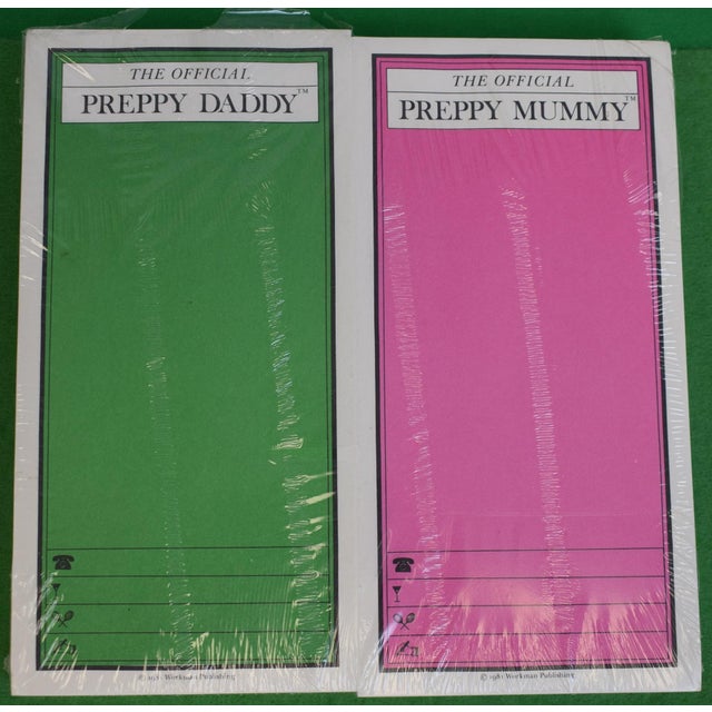 The Official Preppy 1981 Note Pad(s) With/ Pink Mummy & Green Daddy (New/ Old Stock/ Shrinkwrapped) For Sale - Image 4 of 5