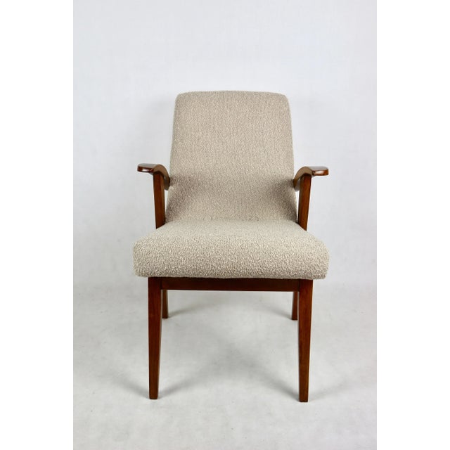 Beige Boucle Easy Chair attributed to Mieczyslaw Puchala, 1970s For Sale - Image 10 of 13
