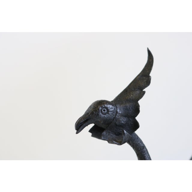Early 20th Century Arts and Crafts Table Lamp in Wrought Iron by Umberto Bellotto, 1910 For Sale - Image 5 of 15