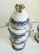Pair of Mid-Century French Hand Painted Faience Urns With Ram Head Handles For Sale - Image 10 of 18