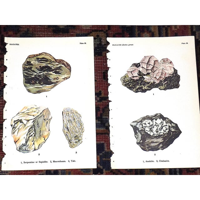 Printmaking Materials Authentic Antique 1916 Mineral Lithographs - Set of 12 For Sale - Image 7 of 8