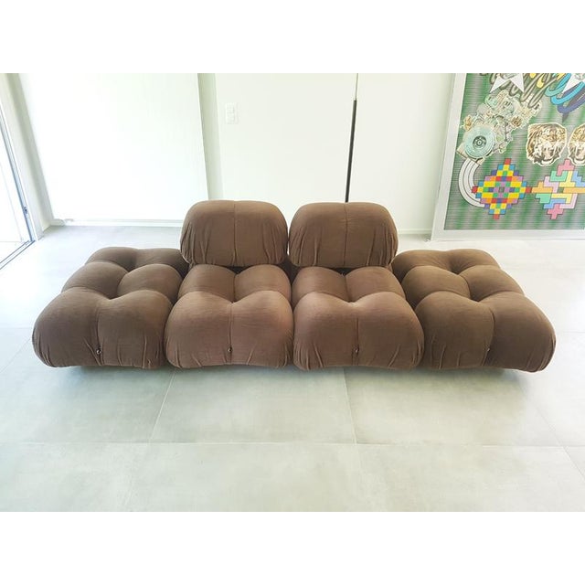 Modular Camaleonda Armchairs and Ottoman in Brown Corduroy by Mario Bellini for C&B Italia, 1970s, Set of 5 For Sale - Image 13 of 18