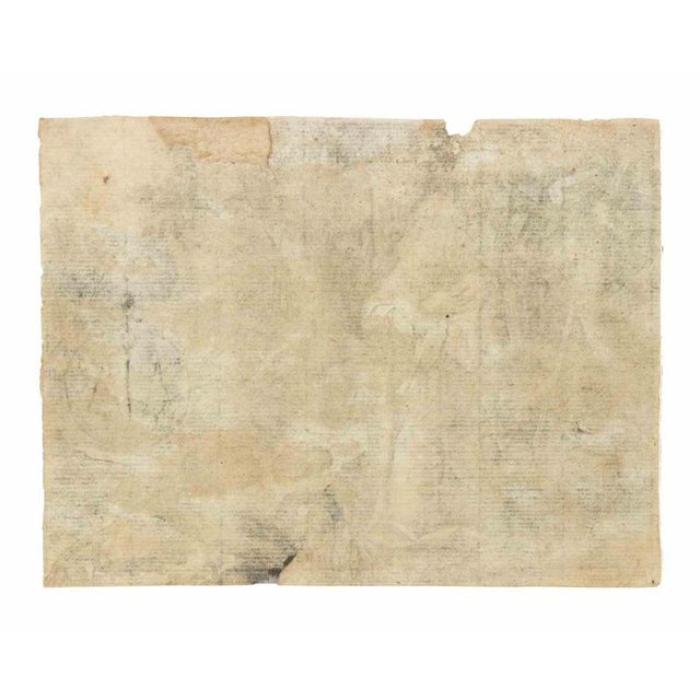 Etching and burin realized by Johannes Sadeler in the late 16th Century. The work depicts Saint Efraim in contemplation....