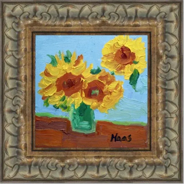 "Sunflowers" Contemporary Still Life Oil Painting For Sale - Image 11 of 12