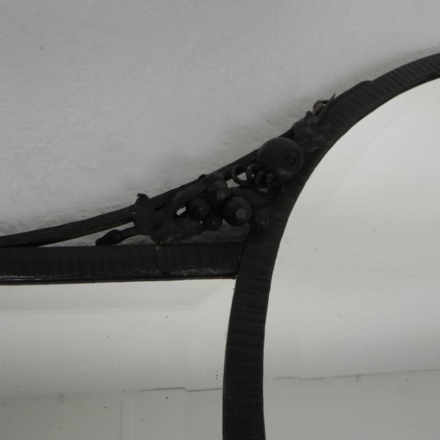 Art Deco Mirror with Faceted Cut Glass in Steel Frame, 1930s For Sale - Image 3 of 17