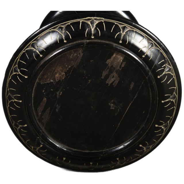 Antique Art Nouveau Floral Column in Black Gold, 1900 For Sale - Image 9 of 18