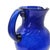 Blue Large Cobalt Blue Hand-Blown Glass Pitcher Vase – Optic Swirl Mid Century Style 15” For Sale - Image 8 of 10