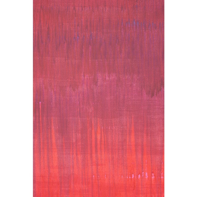 Contemporary "Observations in the Desert / Red Over Red" - Large Abstract Acrylic Painting by Simon Findlay For Sale - Image 3 of 18