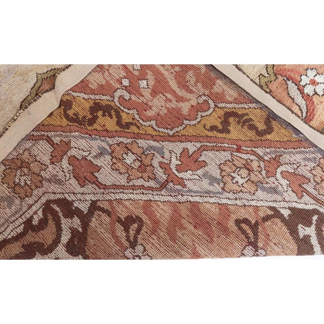 Doris Leslie Blau Antique Turkish Oushak Rug For Sale - Image 9 of 11