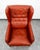 1960s Mid Century Danish Modern Lounge Chair Wingback Red Leather High Back Tufted MCM For Sale - Image 5 of 12