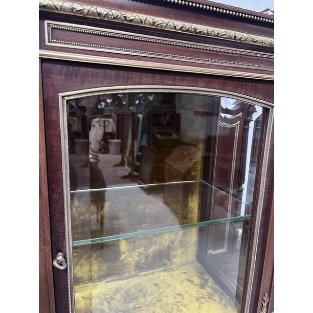 Napoleon III Mahogany and Chased Bronze Display Cabinet, 1800s For Sale - Image 16 of 18