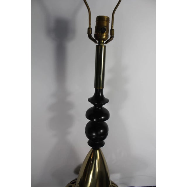 Italian Brutalist Brass Lamp For Sale - Image 4 of 4