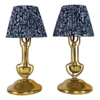 Scottish Royal Navy Brass Gimbal Table Lamps by William McGeoch & Co, 1930s, Set of 2 For Sale