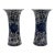 Circa 1800 pair of Delft blue and white vases, Dutch. Decoration after Chinese peony designs of the Kangxi period....
