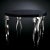 Italian High Round Table Silhouette in Wood and Steel from VGnewtrend For Sale - Image 4 of 6