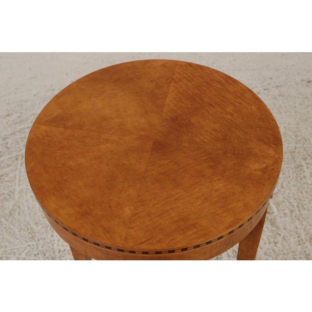 Hickory White Hickory White Round Maple Neoclassical End Table For Sale - Image 4 of 12