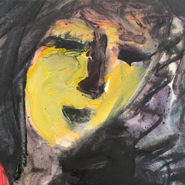 2020s Contemporary Abstract Figurative Mixed-Media Painting on Paper by Phil Saxon For Sale - Image 5 of 10