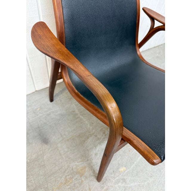 Mid-Century Swedish Modern Lamino Walnut Lounge Chairs - Set of 2 For Sale In Philadelphia - Image 6 of 8