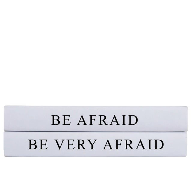 Let your thoughts be seen with these two Decorative hardback books in black with white spines.