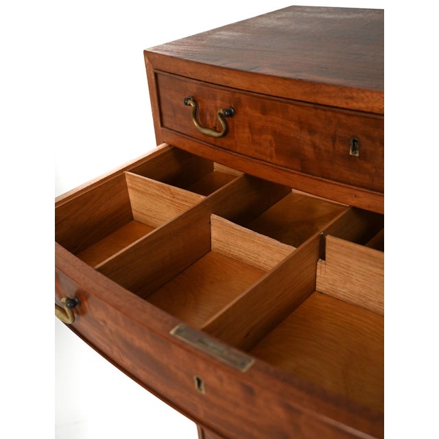 Scandinavian Mahogany Chest of Drawers with Brass Handles, 1940s For Sale - Image 6 of 11